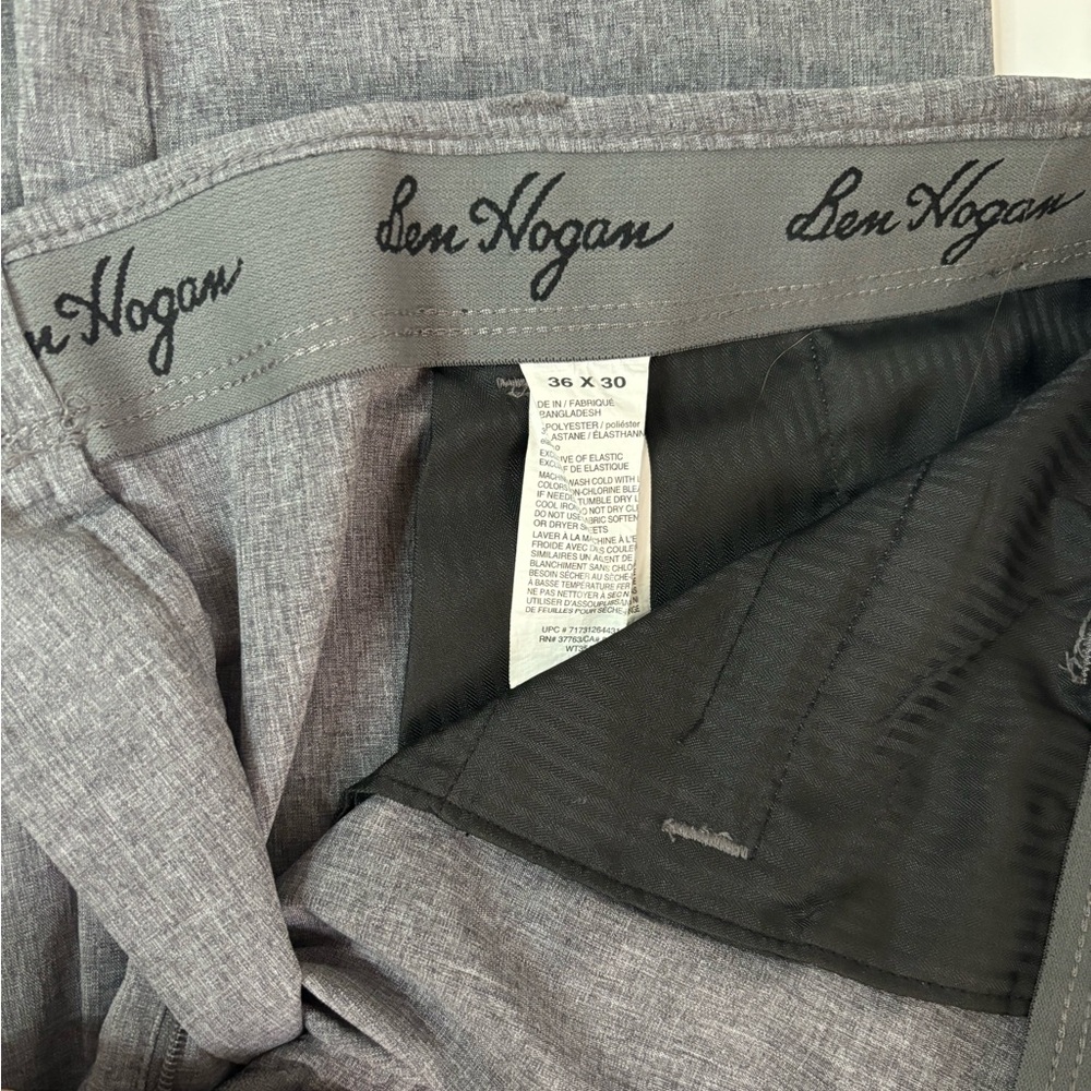Ben Hogan Men’s Size 36x30 Gray Performance Pants Moisture Wicking Stretch